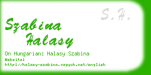 szabina halasy business card